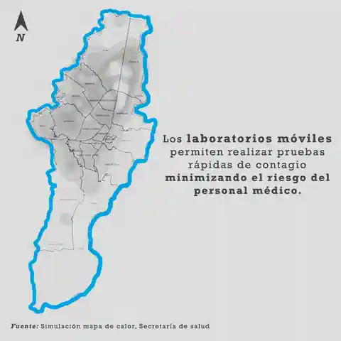 Contagios y laboratorios existentes en Bogotá