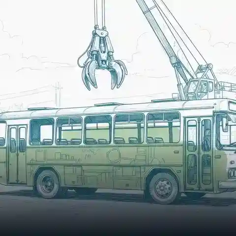 Los buses llegan como campamento junto a las casas afectadas