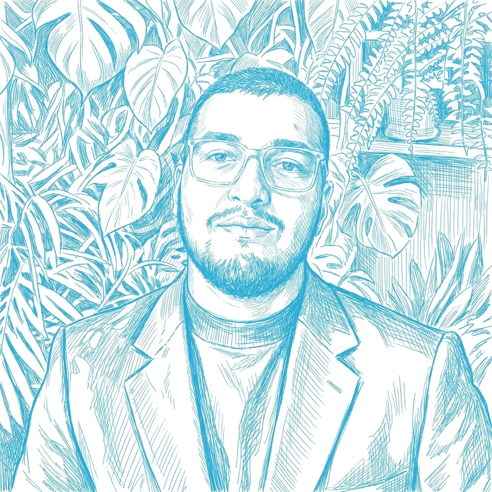 Juan Jaramillo trabajando
