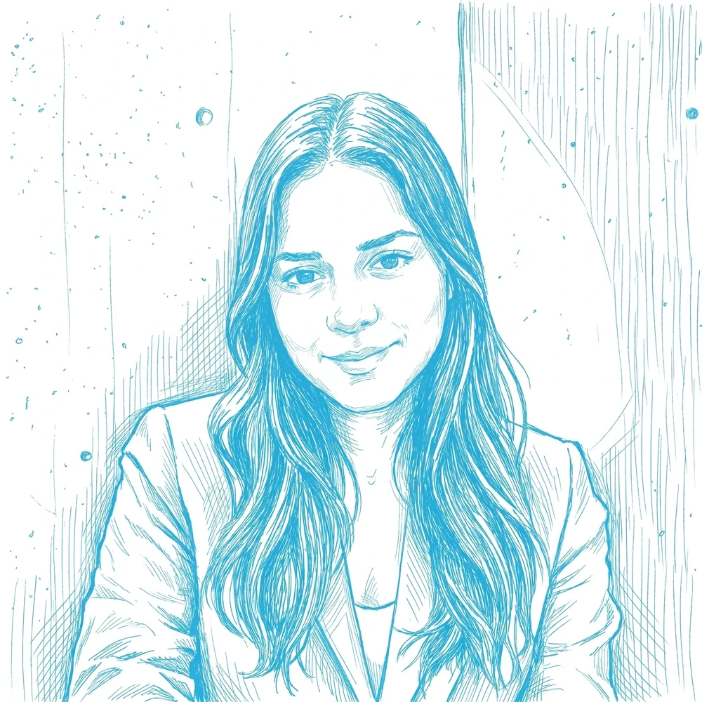 Lorena Valencia trabajando